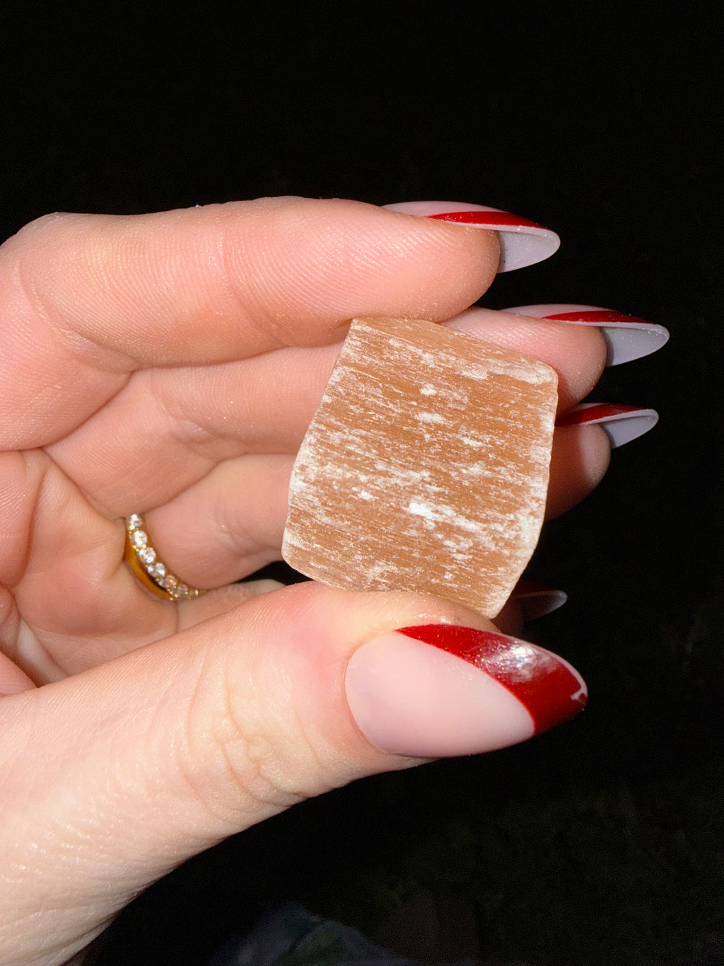 Peach Selenite Raw
