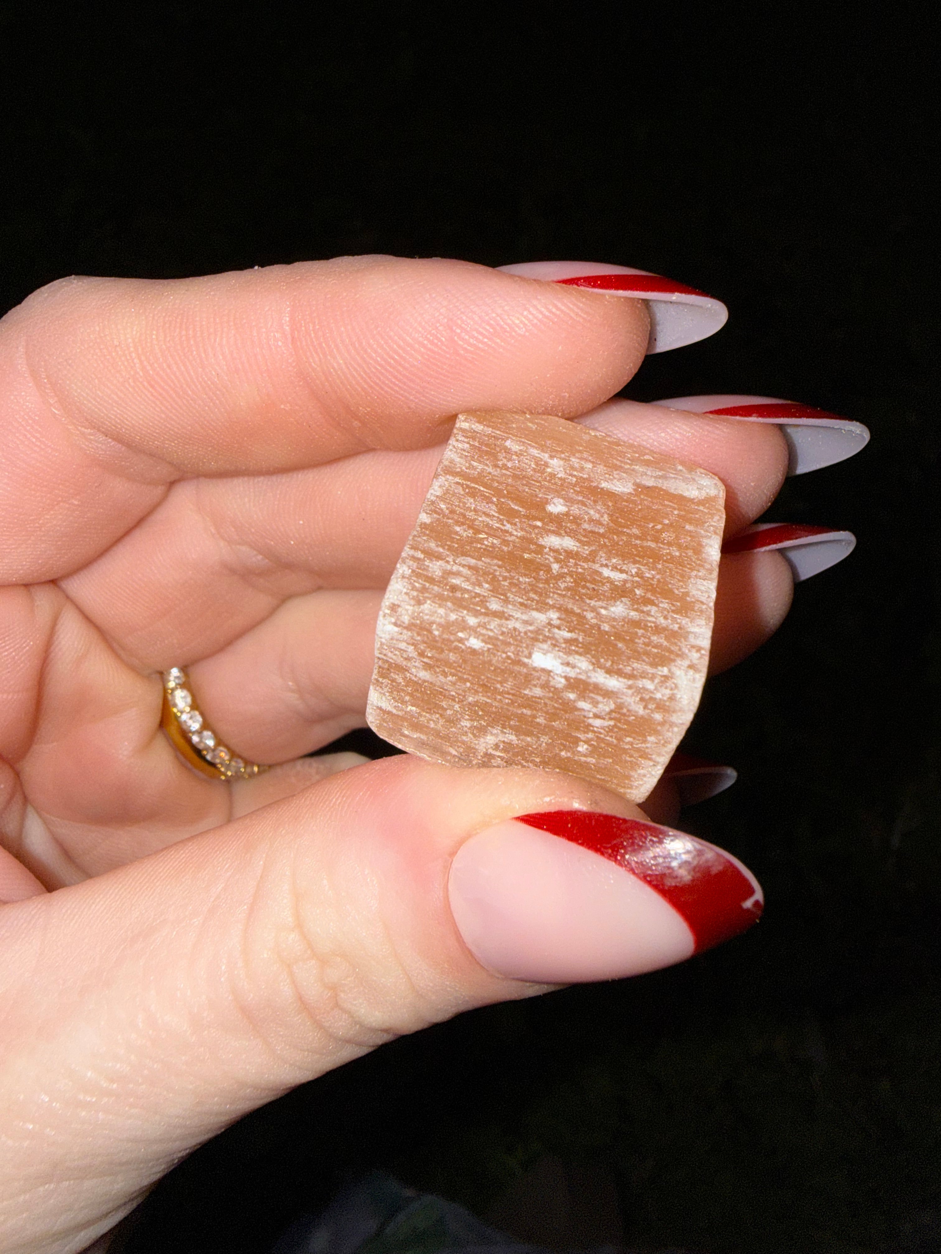 Peach Selenite Raw